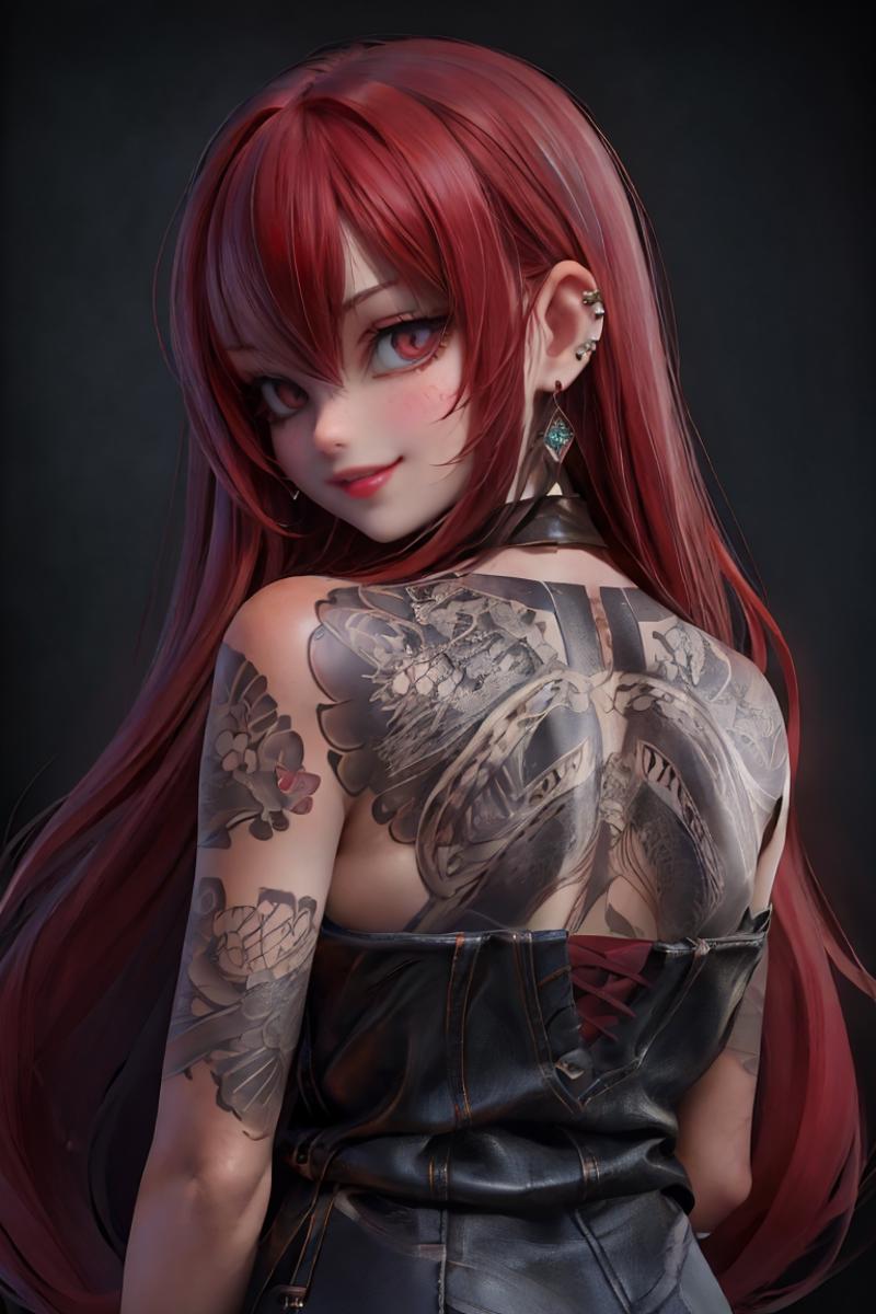 05755-3290816871-1girl,solo,slit pupils,Vertical pupil,(seductive smile_1.1),(Red hair_1.3),monochrome,long hair,clean face,from behind,looking b.png